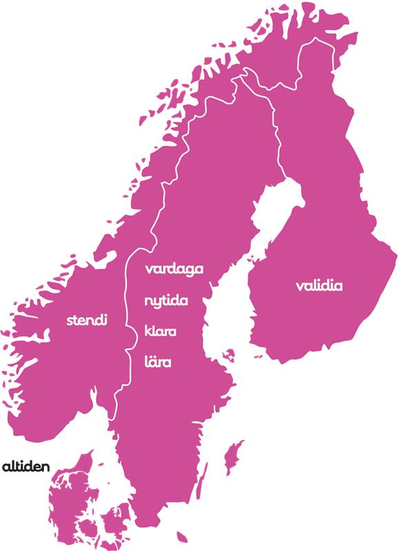 Map of nordic countries